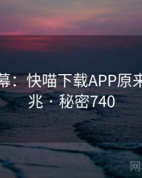 惊人内幕：快喵下载APP原来早有预兆 · 秘密740