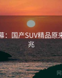 惊人内幕：国产SUV精品原来早有预兆